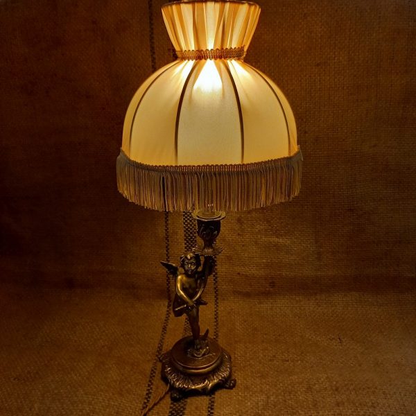 Petite Lampe Angelot en Bronze,époque 1930