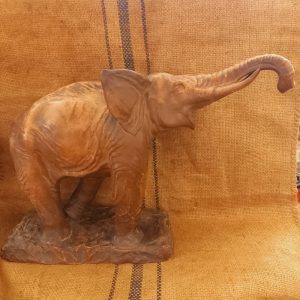 Terre Cuite éléphant 1930 par GIOVANNI (