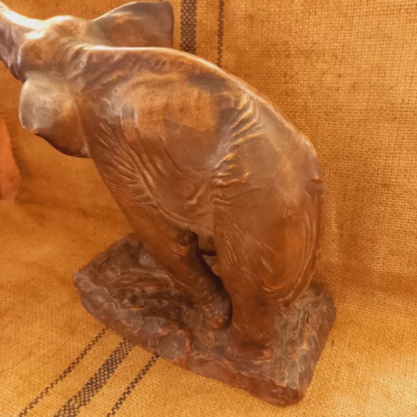 Terre Cuite éléphant 1930 par GIOVANNI (