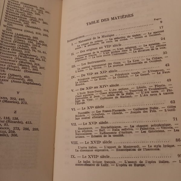 Histoire de la Musique par Emile Vuillermoz - 1949 -