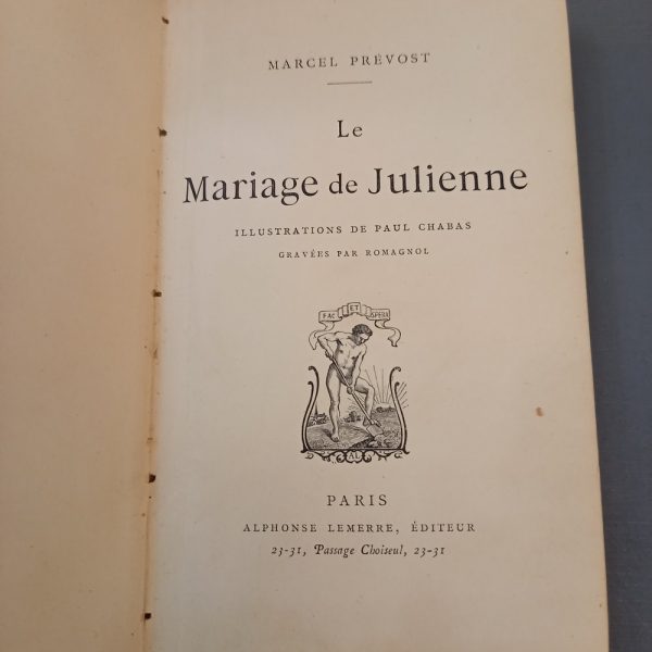 Le Mariage de Julienne Marcel Prévost