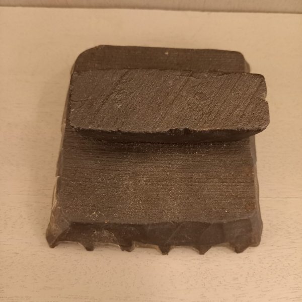 Ancien Tampon encreur pour textile Bois noirci