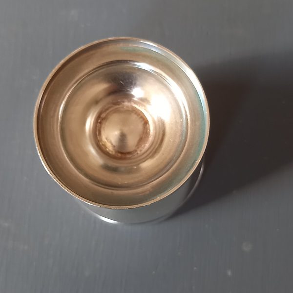 Coquetier métal argenté Art-Déco