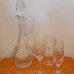 Service de verres en cristal taillé main Présentés dans leur coffret d'origine