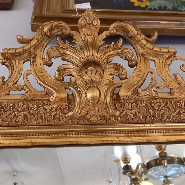 Miroir Napoléon III Bois et Stuc doré