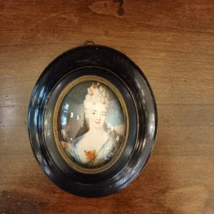Cadre ovale, Napoléon III Epoque XIXè Bois noirci et verre bombé