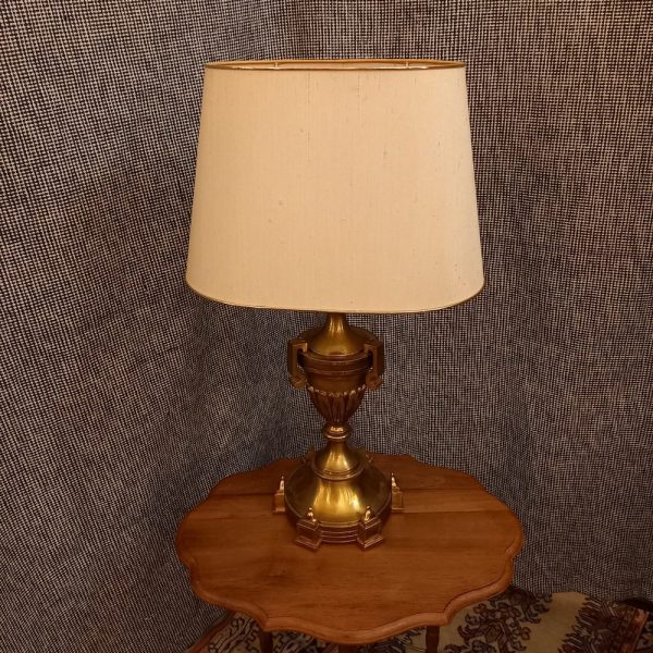 Grande Lampe Bronze Napoléon III Abat-Jour cerclé de doré