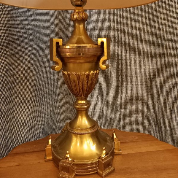 Grande Lampe Bronze Napoléon III Abat-Jour cerclé de doré