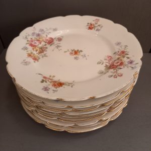 9 assiettes anciennes Porcelaine