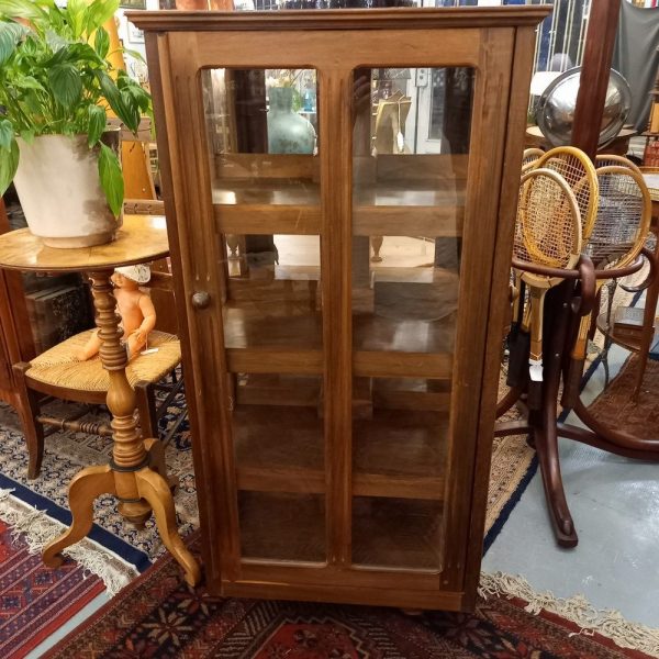 Bibliothèque ou Vitrine tournante Modèle avec des Portes Vitrées Palissandre