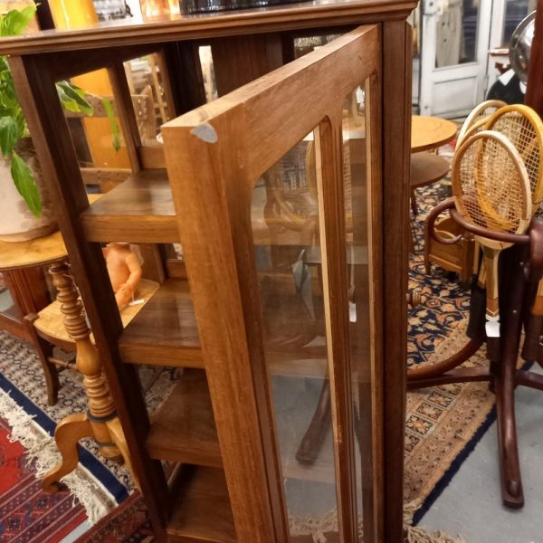 Bibliothèque ou Vitrine tournante Modèle avec des Portes Vitrées Palissandre
