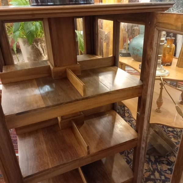 Bibliothèque ou Vitrine tournante Modèle avec des Portes Vitrées Palissandre