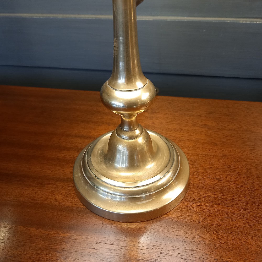 Paire de Bougeoirs XIXè, montés en lampes Laiton