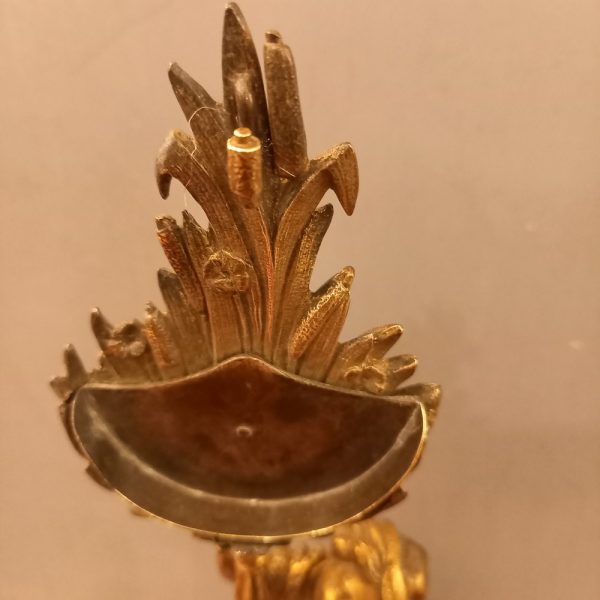 Porte-Montre XIXè, Bronze Sujet, Petit Pêcheur avec son filet