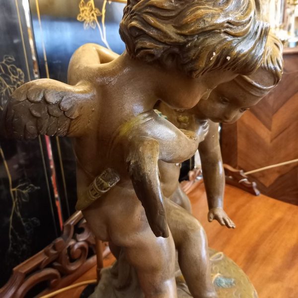 Sculpture montée en lampe Terre cuite d'après Falconet