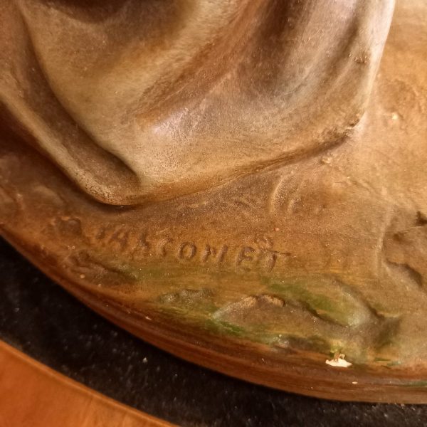 Sculpture montée en lampe Terre cuite d'après Falconet