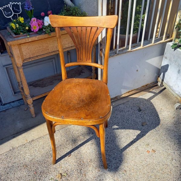 1 Chaise de Bistrot , Hêtre époque 1940