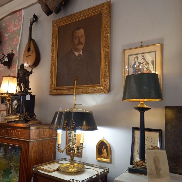 Portrait Homme Huile sur toile, Cadre bois et stuc doré époque XIXè, Pas de signature