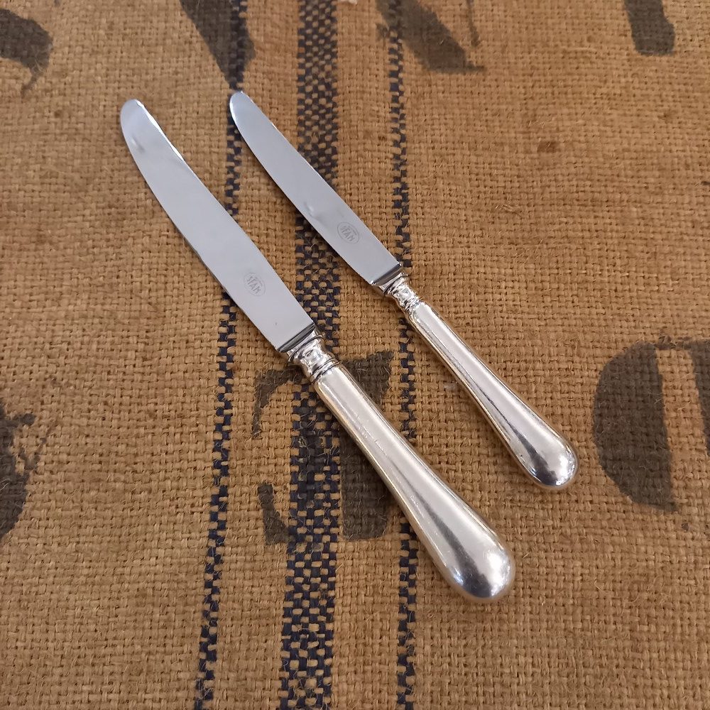 Couteau à fromage en métal argenté Malmaison
