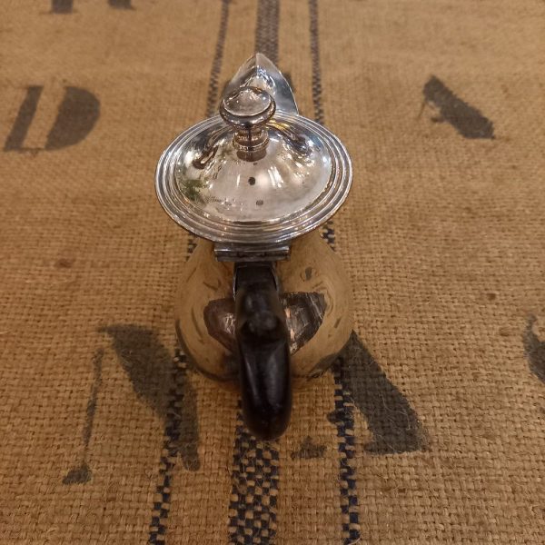 Petite Théière ou Cafetière Christofle, métal argenté Poignée en bois