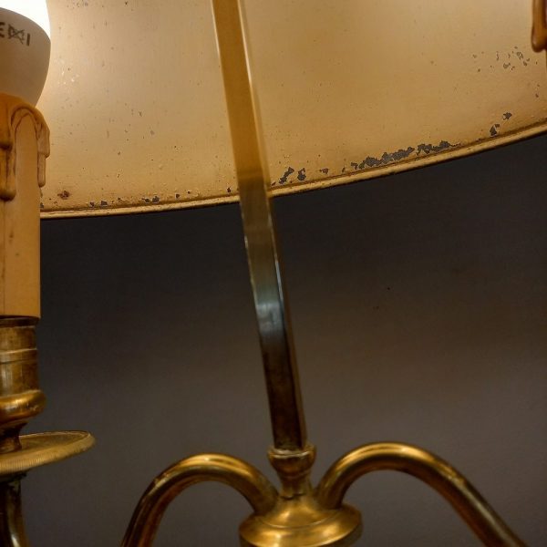Lampe Bouillote, Style Empire début XXè Bronze, Abat-Jour en tôle