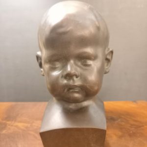 Tête de Bébé ou de Poupon Sujet Bronze