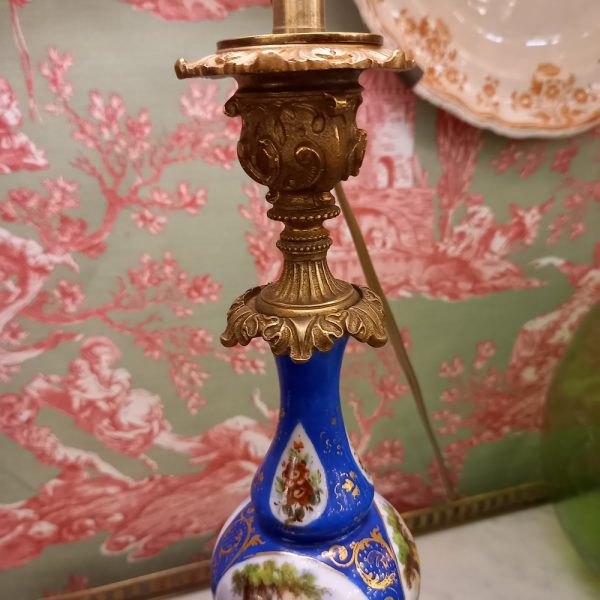 Lampe Napoléon III Bronze et Porcelaine