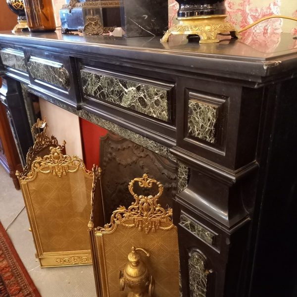 Cheminée XIXè Napoléon III Marbre noir