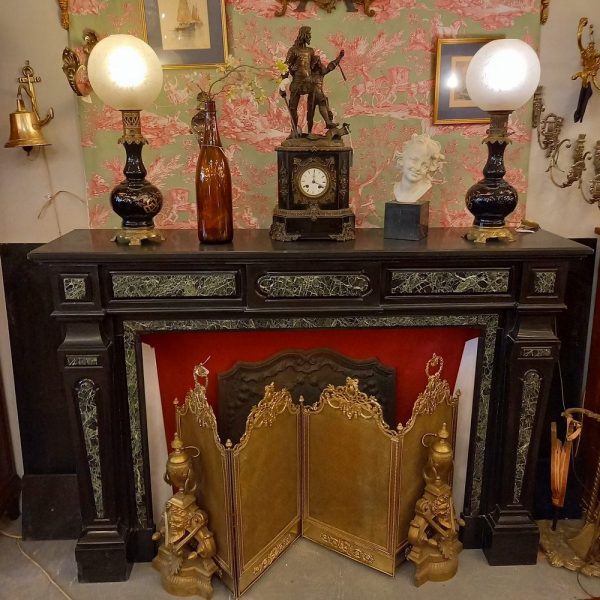 Cheminée XIXè Napoléon III Marbre noir