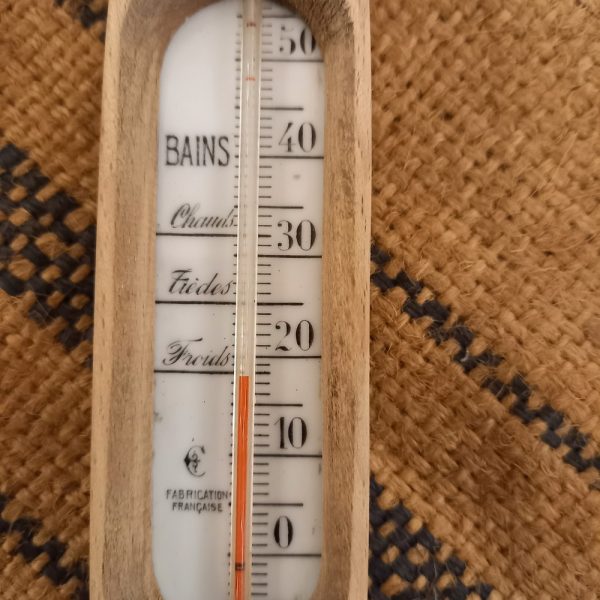 Thermomètre de Bain Ancien Bois, Mercure