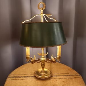 Lampe Bouillote, Style Empire début XXè Décor de Cygnes