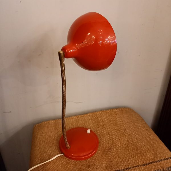 Lampe de Bureau flexible Epoque années 60 Rouge Vif