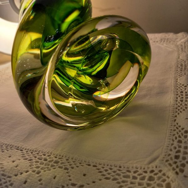 Lampes de table Pied Cristal Vert Années 50