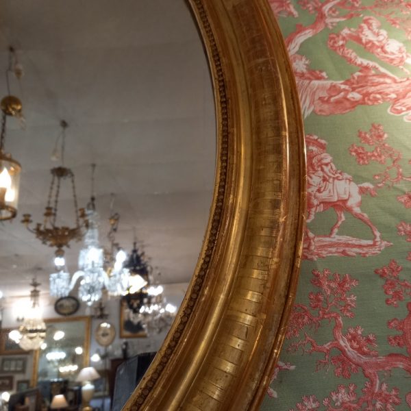 Miroir Médaillon ovale Louis XVI