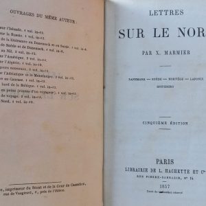 Lettres sur le Nord X.Marnier 1857