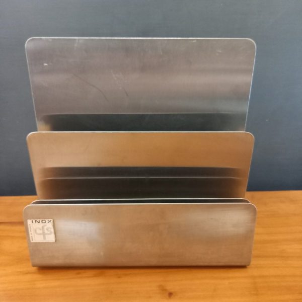 Set de Bureaux Design,Inox:Porte courrier et Documents, Pot à crayon