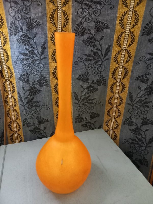 Vase Pâte de Verre Orange Daum Nancy circa 1920