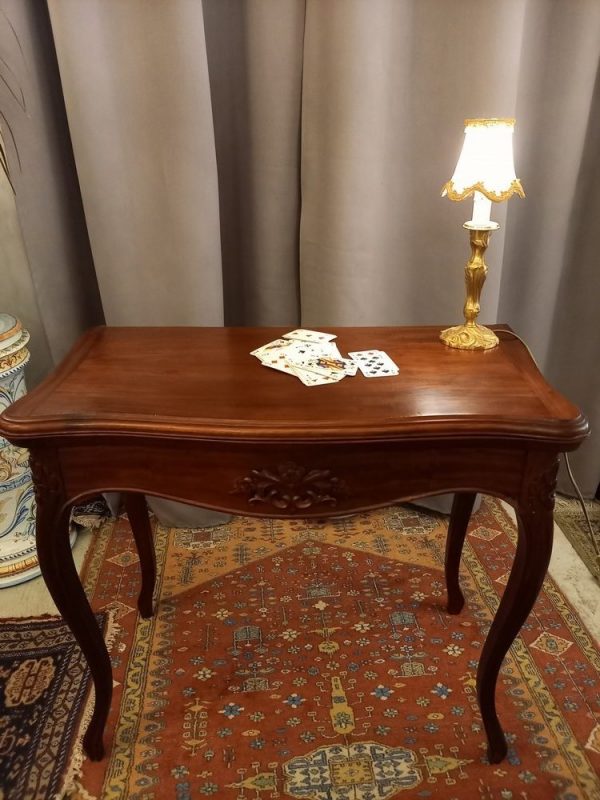 Table à Jeu Pliante Acajou Napoléon III, Fin XIXè