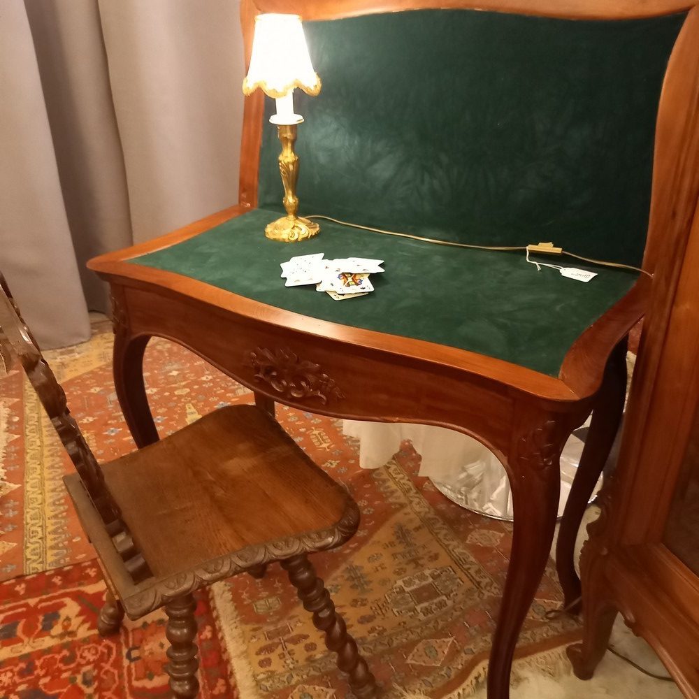 Table à Jeu Pliante Acajou Napoléon III, Fin XIXè
