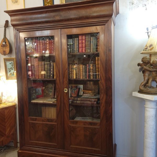 Bibliothèque Vitrée, Louis-Philippe, époque XIXè, Acajou Flammé