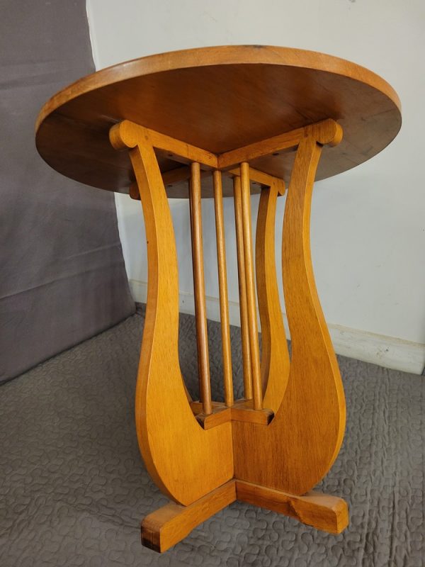 Guéridon Pied Lyre Palissandre