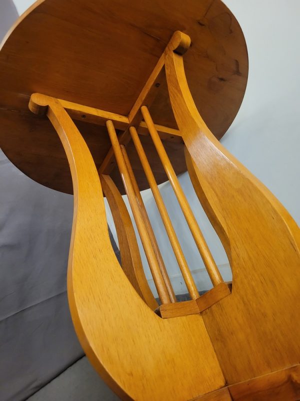 Guéridon Pied Lyre Palissandre