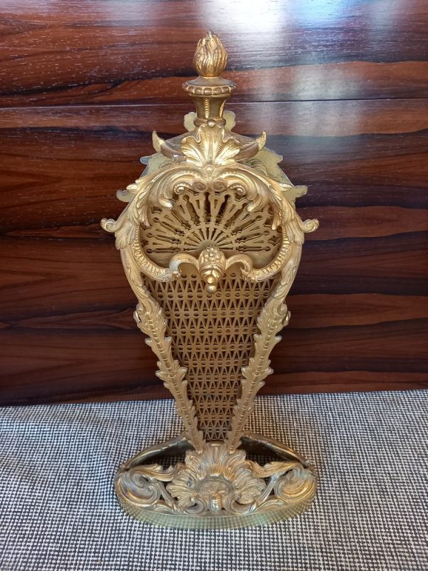 Pare-Feu Eventail Bronze, Laiton Epoque 1900