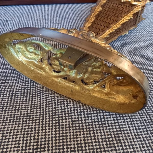 Pare-Feu Eventail Bronze, Laiton Epoque 1900