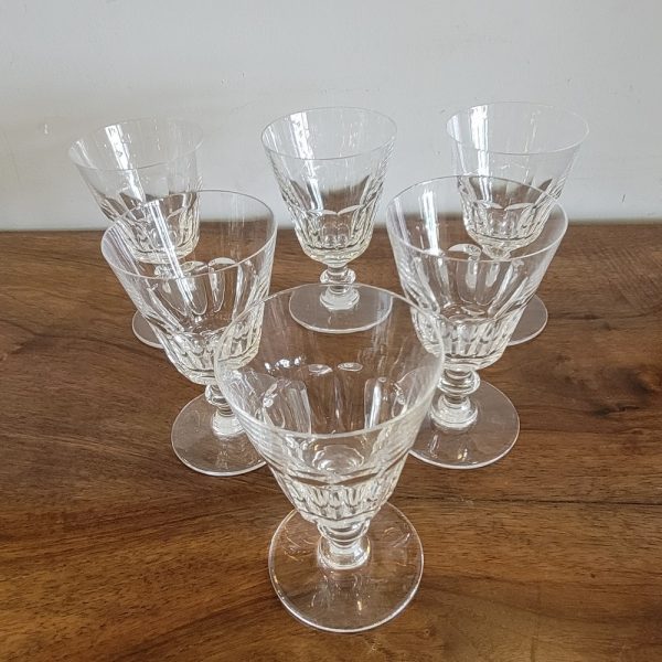 6 Verres à Apéritif Cristal Saint-Louis époque 1900