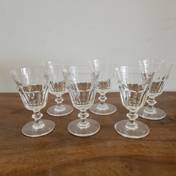 6 Verres à Apéritif Cristal Saint-Louis époque 1900