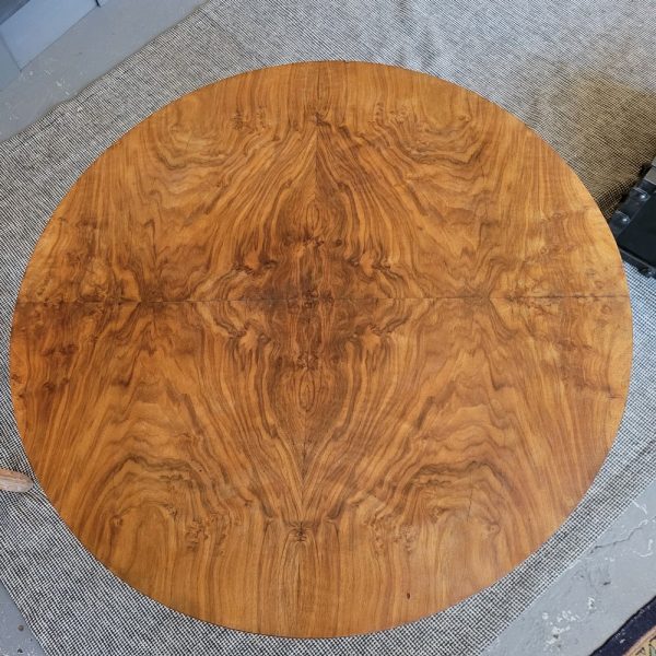Guéridon,Rond, Art-Déco,Noyer,Années 1930,tabledappoint,table,basse,vintage,