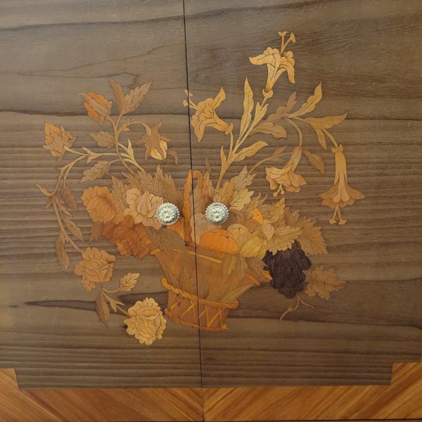 Meuble d'Appoint Style Louis XVI, Années 1930 Bois de Rose Marqueté