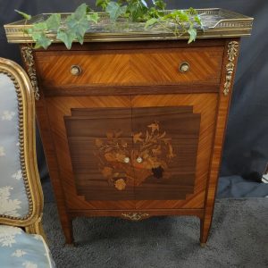 Meuble d'Appoint Style Louis XVI, Années 1930 Bois de Rose Marqueté