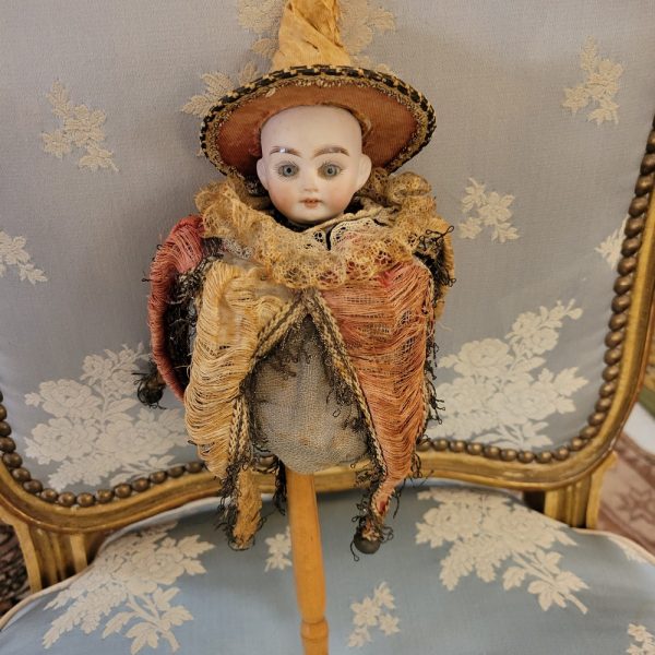 Ancienne Marotte  Poupée Musicale Porcelaine Epoque XIXè